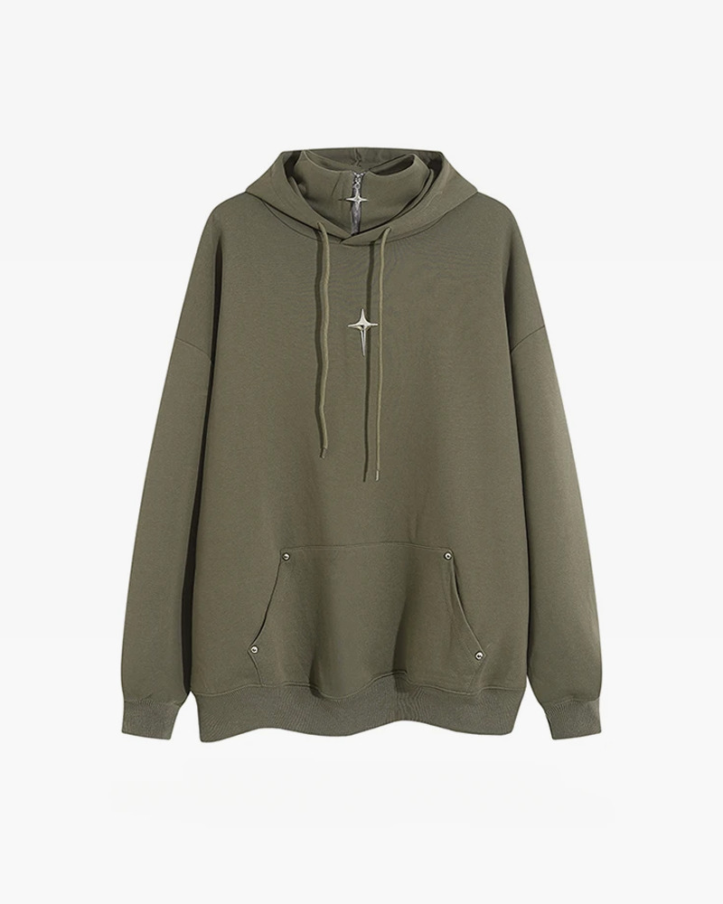 Y2K Grunge High Collar Hoodie - Retro 90S Fashion, Summer Outfits, And Pastel Goth Style Y2K Grunge High Collar Hoodie - Retro 90S Fashion, Summer Outfits, And Pastel Goth Style