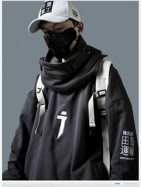 Y2K Grunge High Neck Fish Mouth Hoodie - 90S Fashion, Retro Style, Y2K Summer Outfits Y2K Grunge High Neck Fish Mouth Hoodie - 90S Fashion, Retro Style, Y2K Summer Outfits