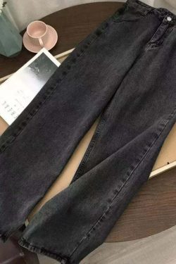 Y2K Grunge High Waist Baggy Jeans - Vintage Harajuku Wide-Leg Pants For Women, Gothic Streetwear