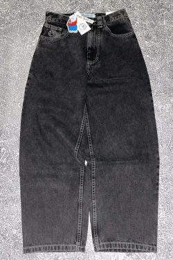 Y2K Grunge High Waist Baggy Jeans - Vintage Harajuku Wide-Leg Pants For Women, Gothic Streetwear