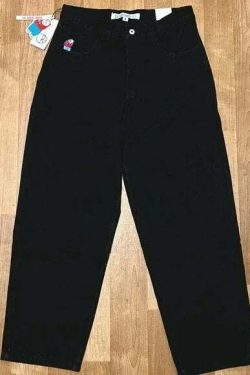 Y2K Grunge High Waist Baggy Jeans - Vintage Harajuku Wide-Leg Pants For Women, Gothic Streetwear