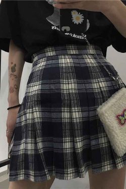 Y2K Grunge High Waist Skirt - 90S Fashion, Retro Style, Summer Y2K Outfits, Gothic Y2K