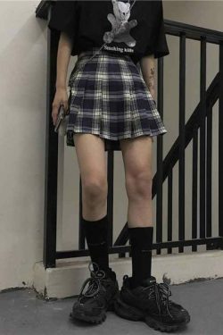 Y2K Grunge High Waist Skirt - 90S Fashion, Retro Style, Summer Y2K Outfits, Gothic Y2K