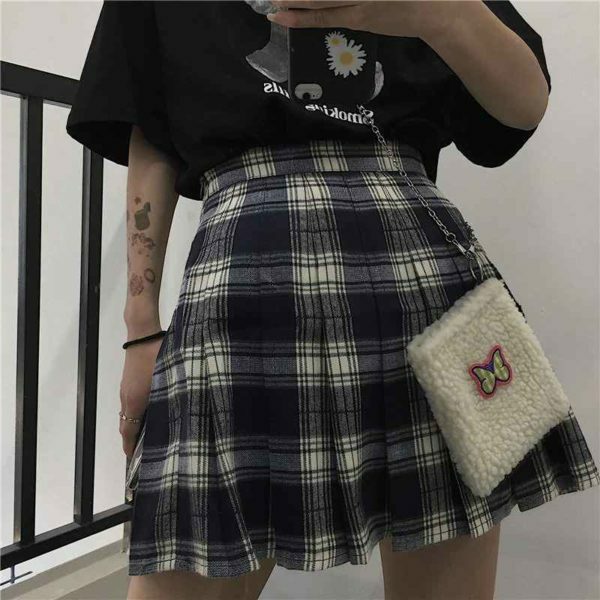Y2K Grunge High Waist Skirt - 90S Fashion, Retro Style, Summer Y2K Outfits, Gothic Y2K