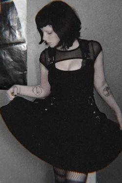 Y2K Grunge Hollow Mesh Dress - 90S Fashion, Retro Style, Summer Y2K Outfits, Gothic Y2K