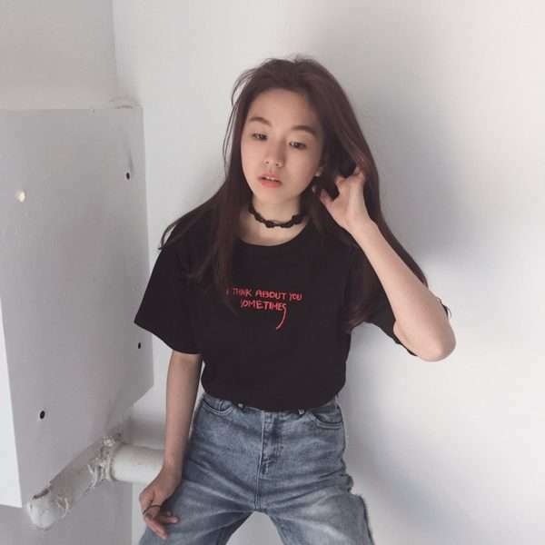 Y2K Grunge I Think About You Sometimes Shirt - Retro 90S Fashion, Summer Y2K Outfits