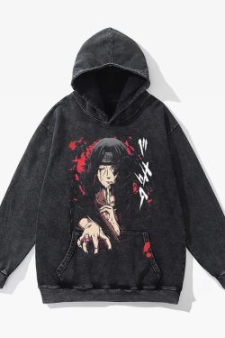 Y2K Grunge Itachi Hoodie - Retro 90S Fashion, Summer Y2K Outfits, Gothic Y2K Style