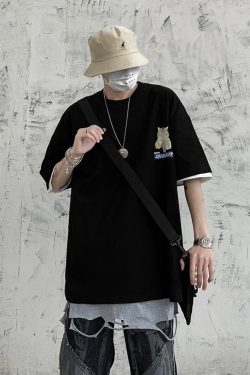 Y2K Grunge Japanese Cat Shirt - Retro 90S Summer Outfit, Pastel Goth, Y2K Fashion Top