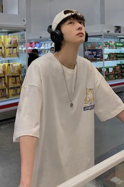 Y2K Grunge Japanese Cat Shirt - Retro 90S Summer Outfit, Pastel Goth, Y2K Fashion Top