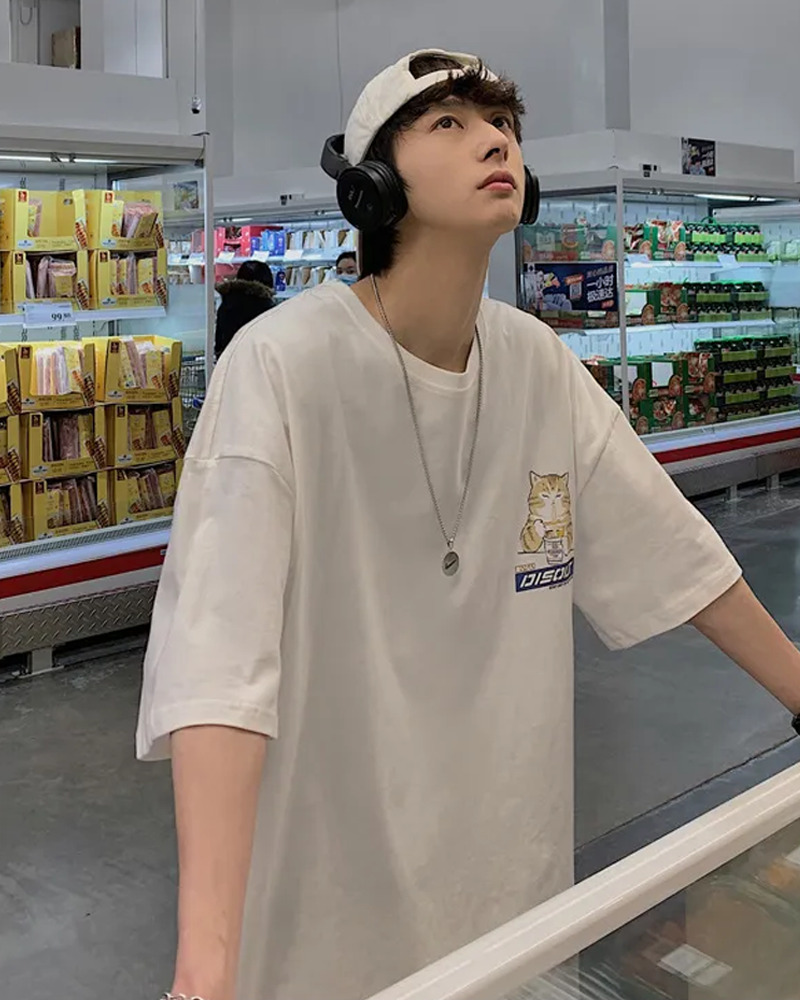 Y2K Grunge Japanese Cat Shirt - Retro 90S Summer Outfit, Pastel Goth, Y2K Fashion Top