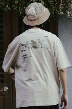 Y2K Grunge Japanese Cat T-Shirt - Retro 90S Summer Outfit, Pastel Goth, Y2K Fashion