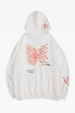 Y2K Grunge Japanese Cherry Blossom Hoodie - Retro 90S Fashion, Summer Y2K Outfits