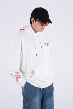 Y2K Grunge Japanese Cherry Blossom Hoodie - Retro 90S Fashion, Summer Y2K Outfits