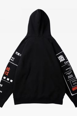 Y2K Grunge Japanese Design Hoodie - Retro 90S Fashion, Summer Y2K Outfits, Pastel Goth Style