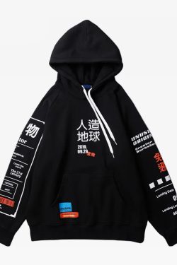 Y2K Grunge Japanese Design Hoodie - Retro 90S Fashion, Summer Y2K Outfits, Pastel Goth Style