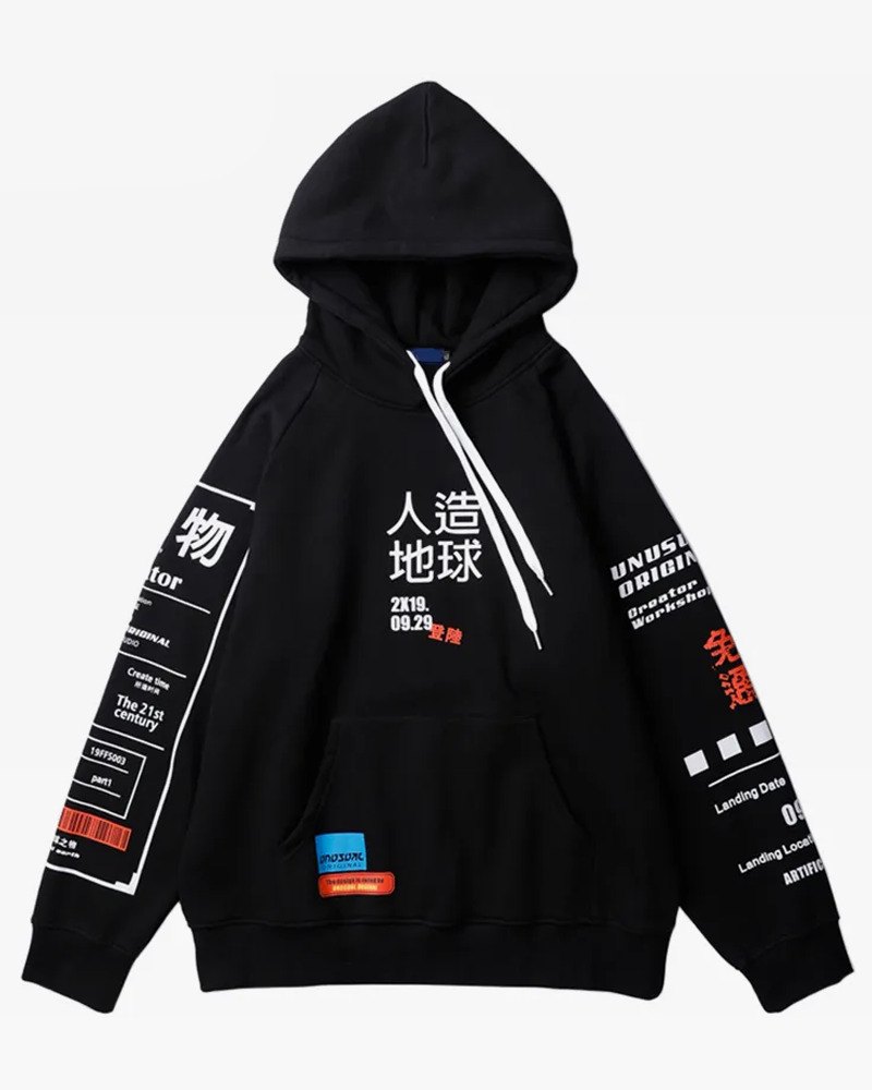 Y2K Grunge Japanese Design Hoodie - Retro 90S Fashion, Summer Y2K Outfits, Pastel Goth Style Y2K Grunge Japanese Design Hoodie - Retro 90S Fashion, Summer Y2K Outfits, Pastel Goth Style
