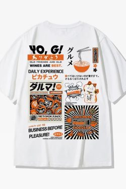 Y2K Grunge Japanese Streetwear Graphic Tee - Retro 90S Fashion, Summer Y2K Outfits