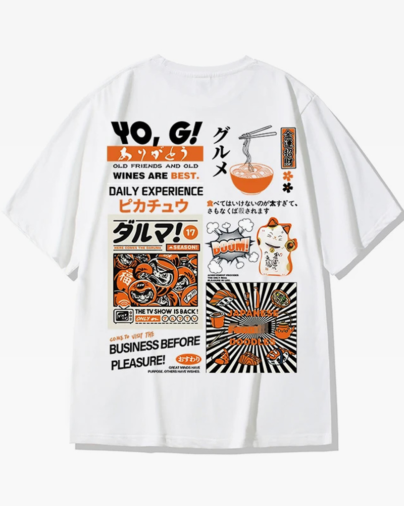 Y2K Grunge Japanese Streetwear Graphic Tee - Retro 90S Fashion, Summer Y2K Outfits