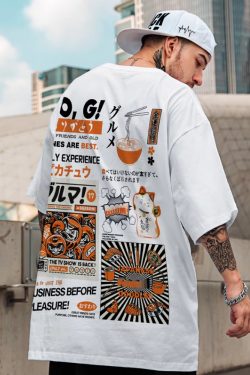 Y2K Grunge Japanese Streetwear Graphic Tee - Retro 90S Fashion, Summer Y2K Outfits