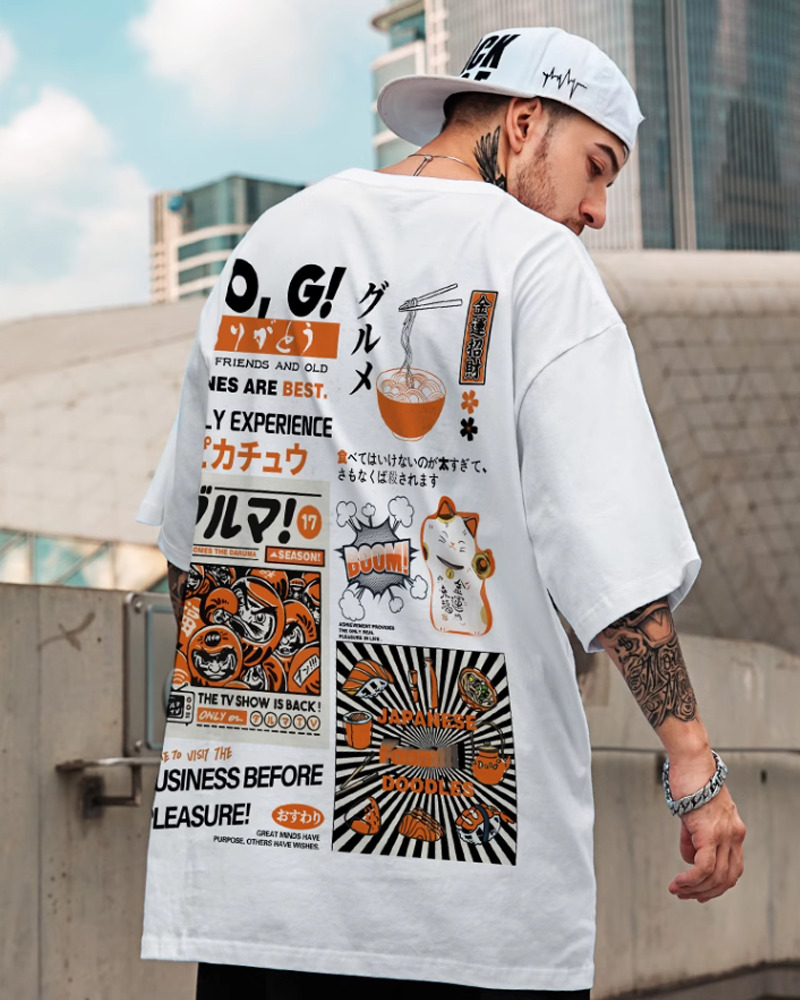 Y2K Grunge Japanese Streetwear Graphic Tee - Retro 90S Fashion, Summer Y2K Outfits