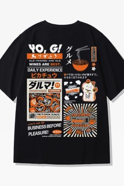 Y2K Grunge Japanese Streetwear Graphic Tee - Retro 90S Fashion, Summer Y2K Outfits