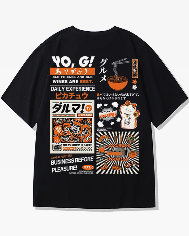 Y2K Grunge Japanese Streetwear Graphic Tee - Retro 90S Fashion, Summer Y2K Outfits