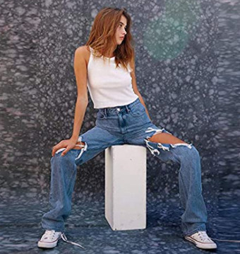 Y2K Grunge Jeans - Retro 90S Fashion, Summer Outfits, Gothic Y2K, Hip Hop Style