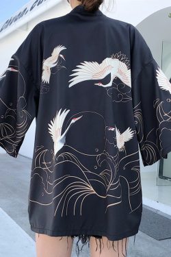 Y2K Grunge Kimono Jacket - Retro 90S Fashion, Summer Y2K Outfits, Gothic Y2K Style