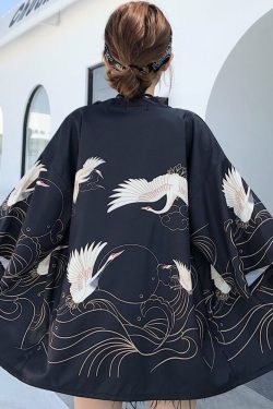 Y2K Grunge Kimono Jacket - Retro 90S Fashion, Summer Y2K Outfits, Gothic Y2K Style