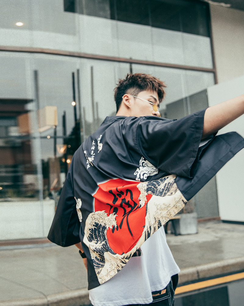 Y2K Grunge Kimono Jacket For Men - Retro 90S Fashion, Summer Outfits, And Party Looks Y2K Grunge Kimono Jacket For Men - Retro 90S Fashion, Summer Outfits, And Party Looks