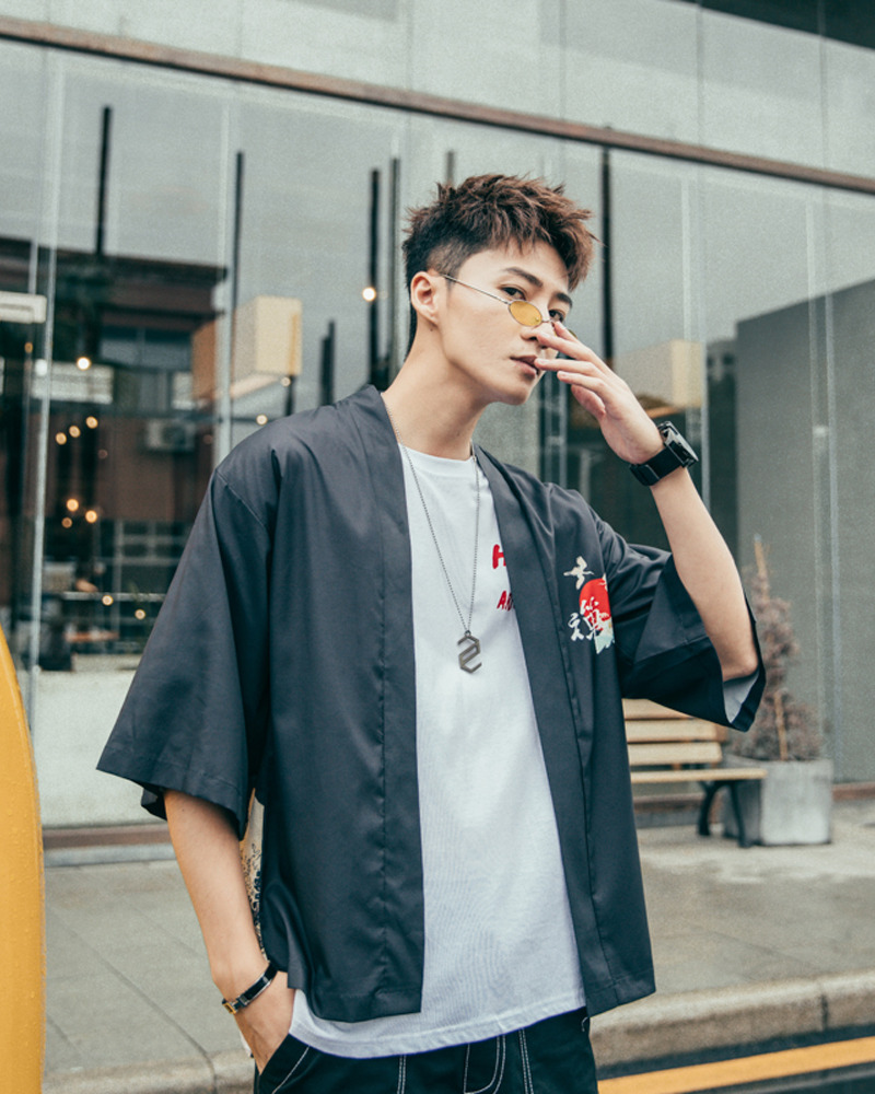 Y2K Grunge Kimono Jacket For Men - Retro 90S Fashion, Summer Outfits, And Party Looks Y2K Grunge Kimono Jacket For Men - Retro 90S Fashion, Summer Outfits, And Party Looks