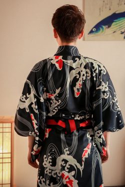 Y2K Grunge Koi Fish Kimono - Retro 90S Summer Outfit, Pastel Goth, Y2K Party & Club Fashion