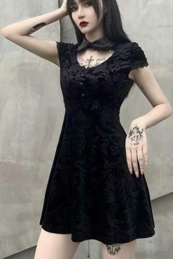 Y2K Grunge Lace Patch Work Dress - 90S Fashion, Retro Style, Summer Y2K Outfits, Gothic Y2K