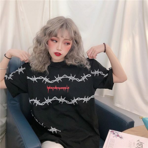 Y2K Grunge Letter Print Shirt - 90S Fashion, Retro Style, Y2K Summer Outfits, Baby Tees Y2K Y2K Grunge Letter Print Shirt - 90S Fashion, Retro Style, Y2K Summer Outfits, Baby Tees Y2K