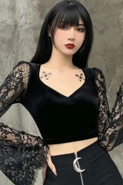 Y2K Grunge Long Sleeve Crop Top - Retro 90S Fashion, Summer Outfits, And Party Looks