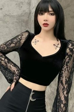 Y2K Grunge Long Sleeve Crop Top - Retro 90S Fashion, Summer Outfits, And Party Looks