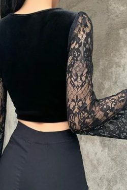 Y2K Grunge Long Sleeve Crop Top - Retro 90S Fashion, Summer Outfits, And Party Looks