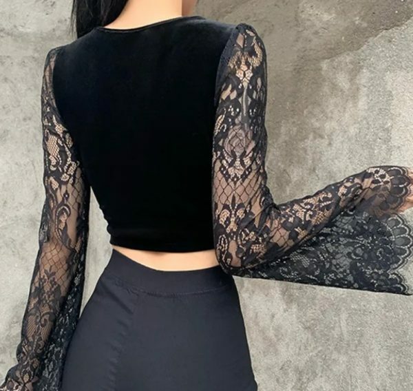 Y2K Grunge Long Sleeve Crop Top - Retro 90S Fashion, Summer Outfits, And Party Looks Y2K Grunge Long Sleeve Crop Top - Retro 90S Fashion, Summer Outfits, And Party Looks