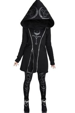 Y2K Grunge Long Sleeve Double Zipper Hoodie - 90S Retro, Summer Outfits, Y2K Fashion