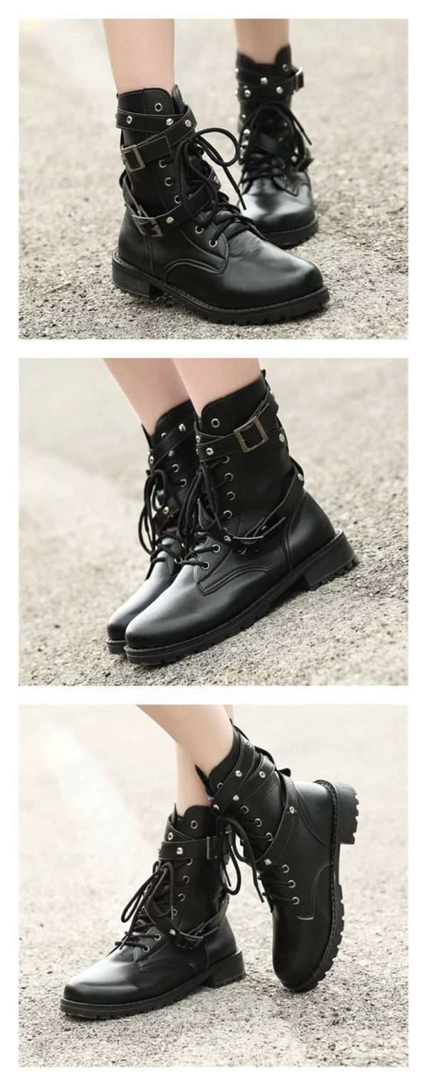 Y2K Grunge Low Heel Ankle Boots - Retro 90S Fashion, Gothic Y2K, Summer Y2K Outfits Y2K Grunge Low Heel Ankle Boots - Retro 90S Fashion, Gothic Y2K, Summer Y2K Outfits