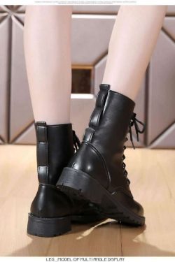 Y2K Grunge Low Heel Ankle Boots - Retro 90S Fashion, Gothic Y2K, Summer Y2K Outfits