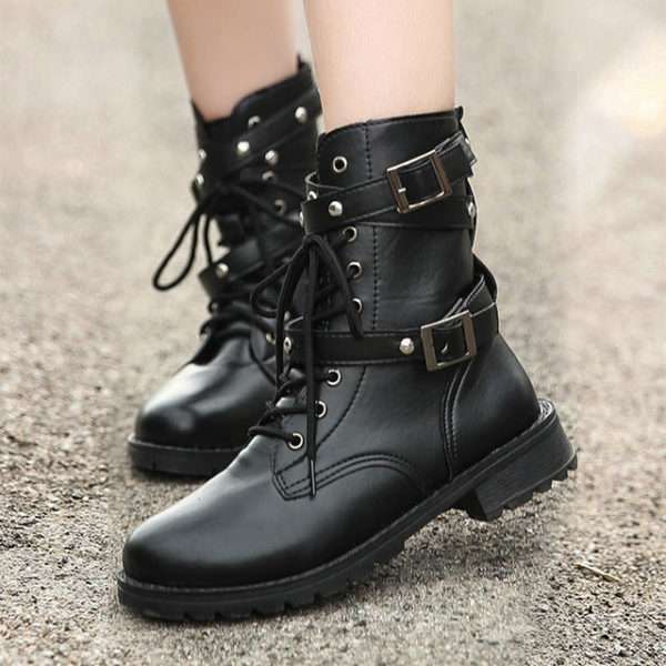 Y2K Grunge Low Heel Ankle Boots - Retro 90S Fashion, Gothic Y2K, Summer Y2K Outfits Y2K Grunge Low Heel Ankle Boots - Retro 90S Fashion, Gothic Y2K, Summer Y2K Outfits
