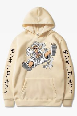 Y2K Grunge Luffy Gear 5 Hoodie - Retro 90S Fashion, Summer Y2K Outfits, Pastel Goth Style