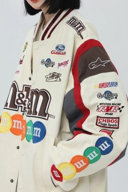Y2K Grunge M&M Jacket - Retro 90S Fashion, Summer Outfits, Popstar & Club Party Style