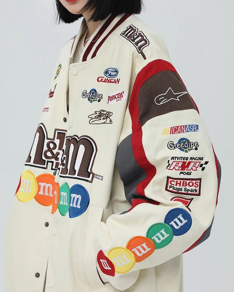 Y2K Grunge M&M Jacket - Retro 90S Fashion, Summer Outfits, Popstar & Club Party Style