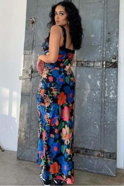 Y2K Grunge Maxi Dress - Retro 90S Summer Outfit, Gothic Y2K Fashion, Pastel Goth Style