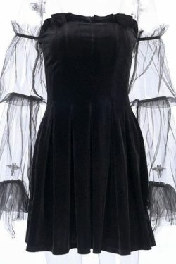 Y2K Grunge Mesh Vintage Dress - 90S Fashion, Retro Style, Summer Y2K Outfits, Pastel Goth