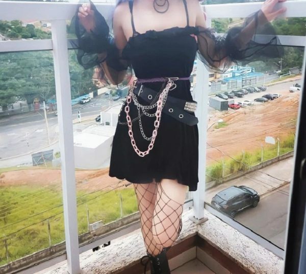 Y2K Grunge Mesh Vintage Dress - 90S Fashion, Retro Style, Summer Y2K Outfits, Pastel Goth