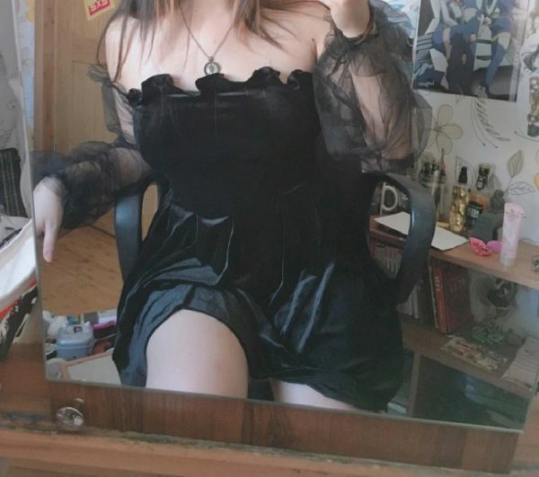 Y2K Grunge Mesh Vintage Dress - 90S Fashion, Retro Style, Summer Y2K Outfits, Pastel Goth