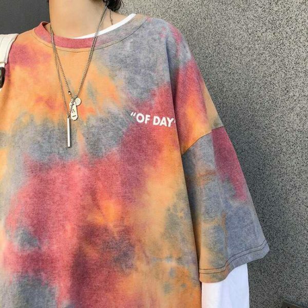 Y2K Grunge Mixed Colors Tie Dye T-Shirt - Retro 90S Fashion, Summer Y2K Outfits Y2K Grunge Mixed Colors Tie Dye T-Shirt - Retro 90S Fashion, Summer Y2K Outfits
